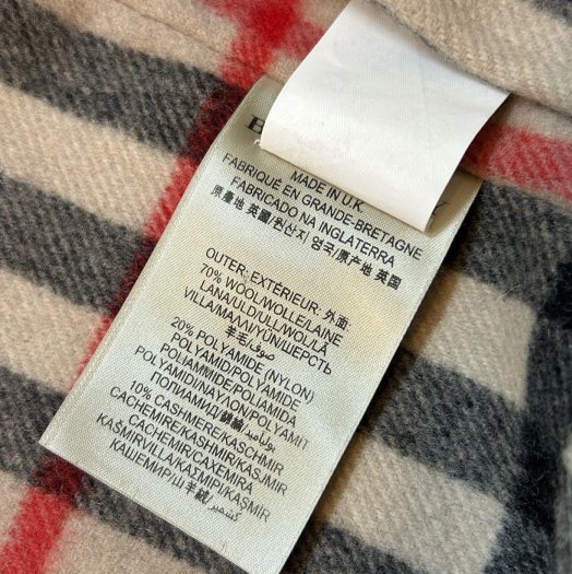 BURBERRY 英國黑標格紋羊毛背心UK4-7