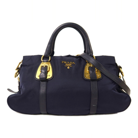 PRADA 尼龍2 Way Shoulder Bag金扣手挽肩背兩用袋