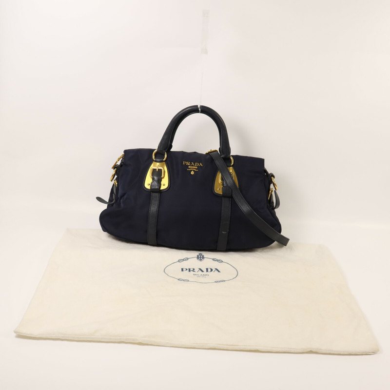 PRADA 尼龍2 Way Shoulder Bag金扣手挽肩背兩用袋-7