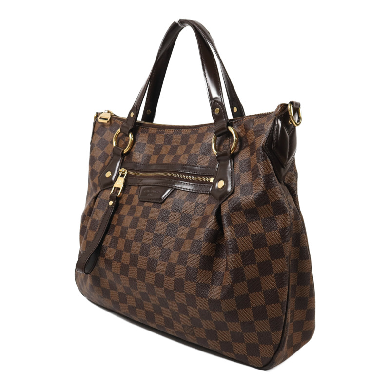 LOUIS VUITTON Damier Evora MM金扣手挽肩背兩用袋-2