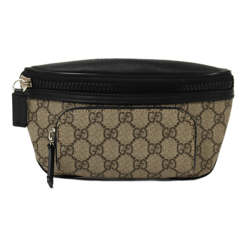 GUCCI 塗層帆布Waist Bag銀扣腰包-0