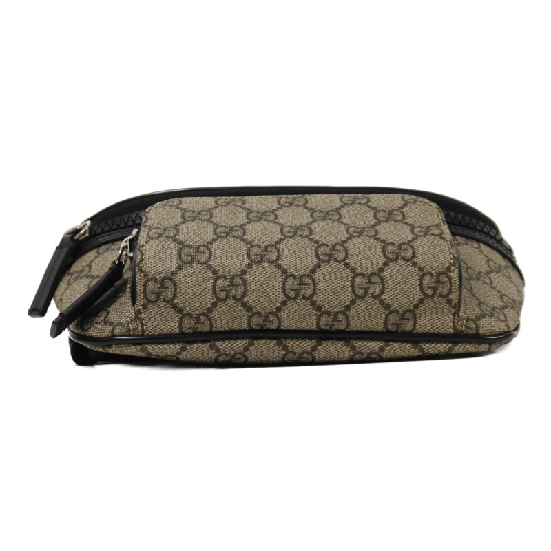 GUCCI 塗層帆布Waist Bag銀扣腰包-3