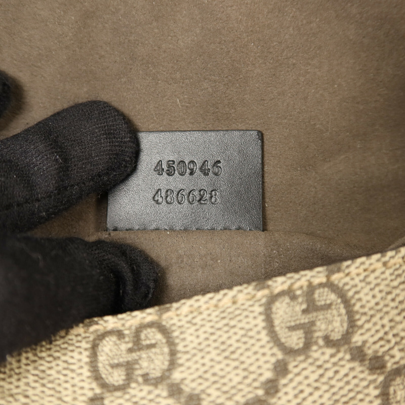 GUCCI 塗層帆布Waist Bag銀扣腰包-6