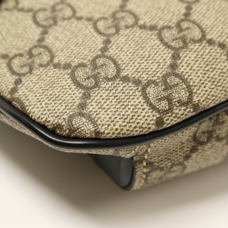 GUCCI 塗層帆布Waist Bag銀扣腰包-12