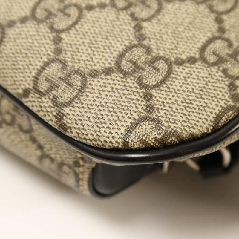 GUCCI 塗層帆布Waist Bag銀扣腰包-13