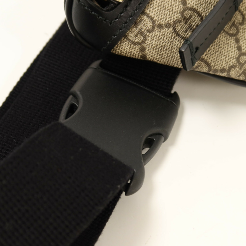 GUCCI 塗層帆布Waist Bag銀扣腰包-14