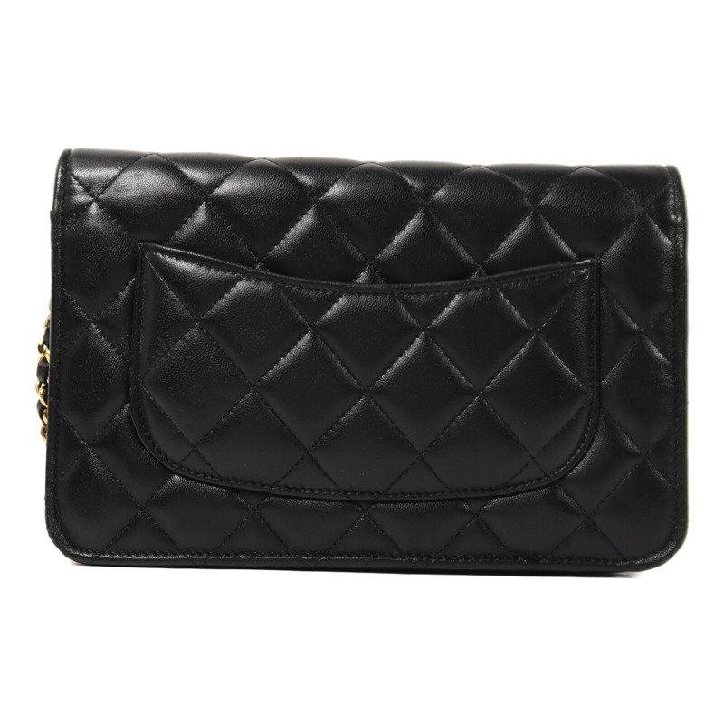 CHANEL 羊皮皮革WOC Wallet on Chain金扣鏈帶肩背袋-1