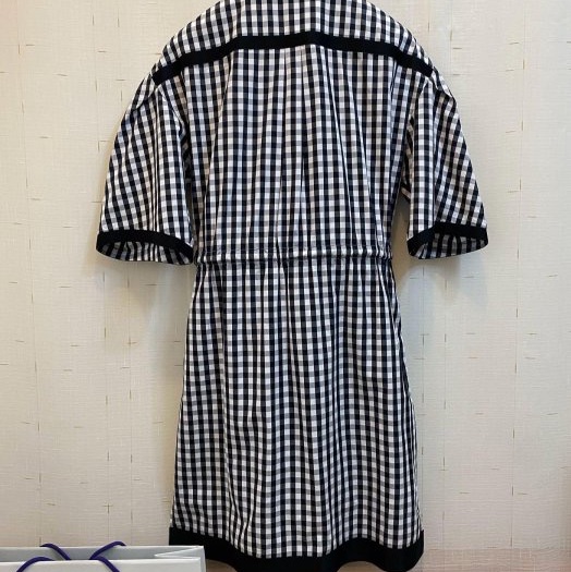 BURBERRY英國黑標黑白格紋洋裝UK6-4