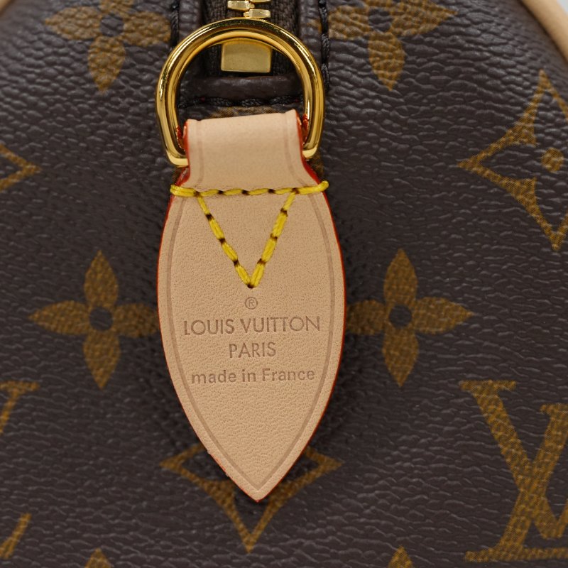 近全新 LouisVuitton/路易威登 Monogram Speedy20 黑色可調節背帶 斜挎包-14