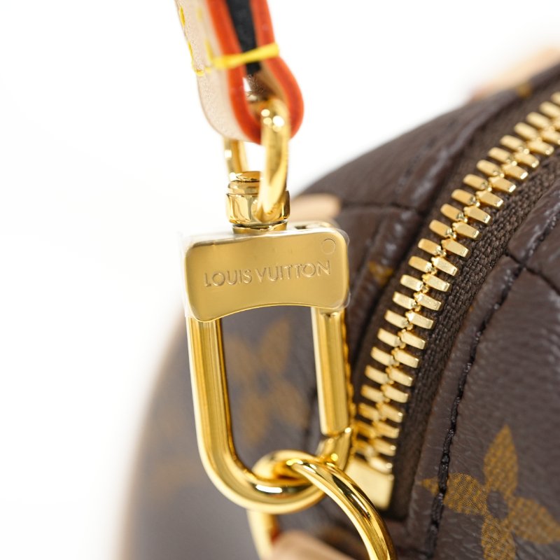 近全新 LouisVuitton/路易威登 Monogram Speedy20 黑色可調節背帶 斜挎包-17