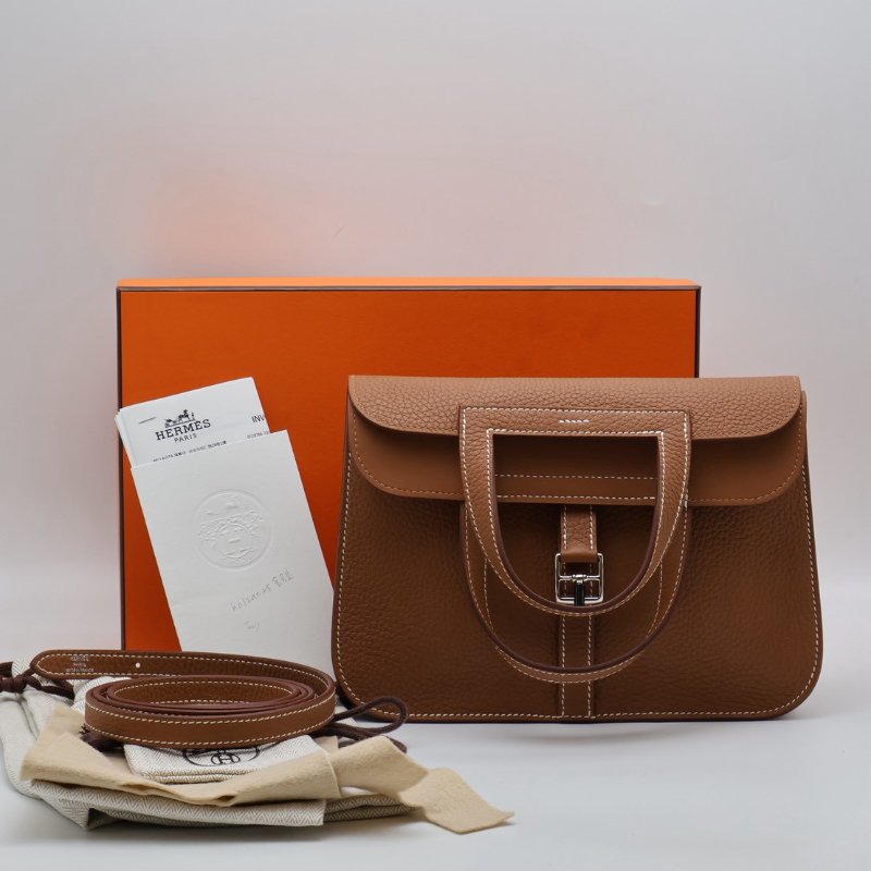 HERMES Halzan 25 - 金棕銀 K-11