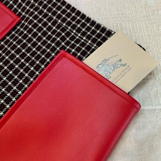 BURBERRY英國黑標酒紅格紋羊毛裙UK6-6