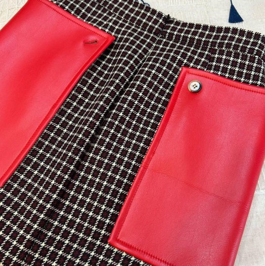 BURBERRY英國黑標酒紅格紋羊毛裙UK6-8