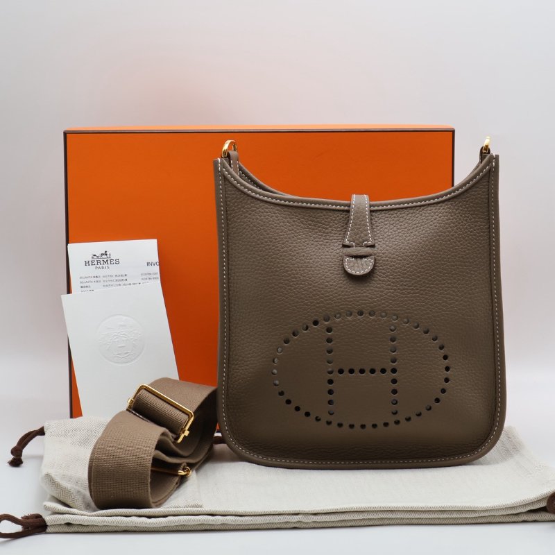 HERMES Evelyne 23 - 灰金 K-15