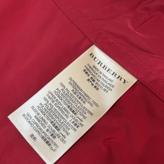 BURBERRY英國紅色塔夫綢短風衣UK4-14
