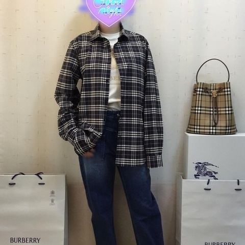 BURBERRY英國黑標男款格紋襯衫M