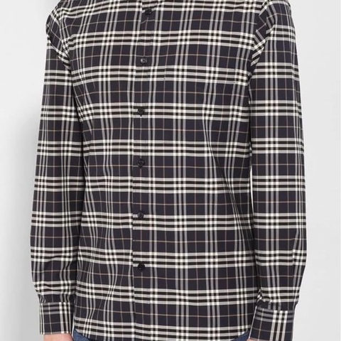 BURBERRY英國黑標男款格紋襯衫M