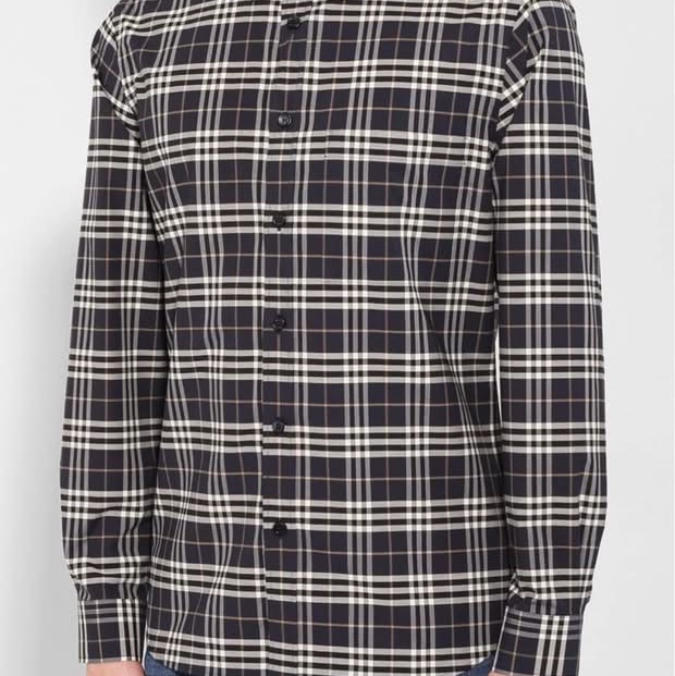 BURBERRY英國黑標男款格紋襯衫M-0