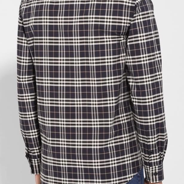 BURBERRY英國黑標男款格紋襯衫M-1