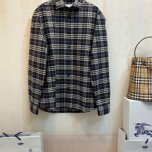 BURBERRY英國黑標男款格紋襯衫M-3