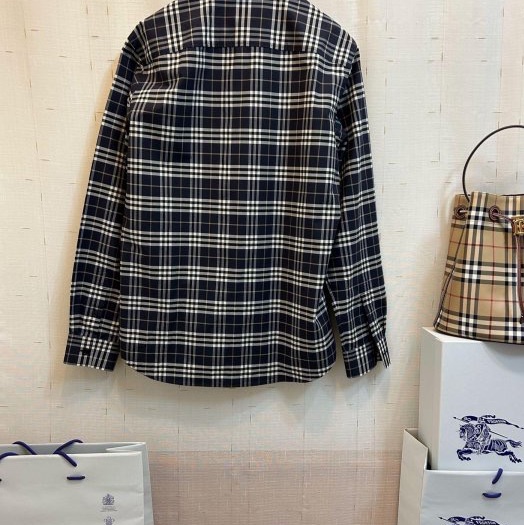 BURBERRY英國黑標男款格紋襯衫M-4