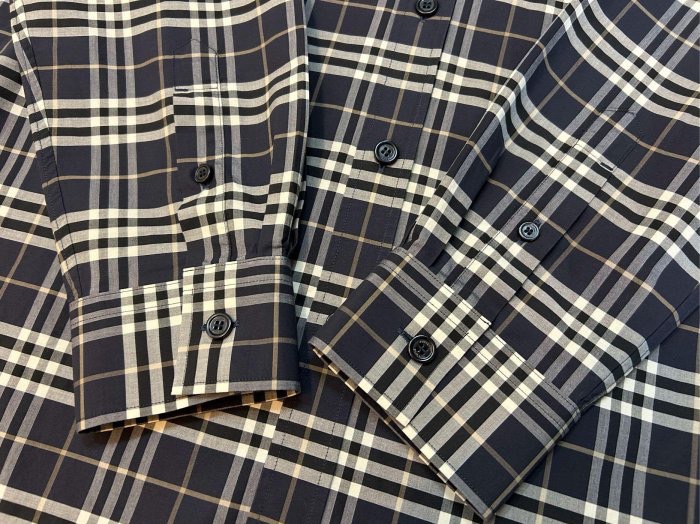 BURBERRY英國黑標男款格紋襯衫M-5