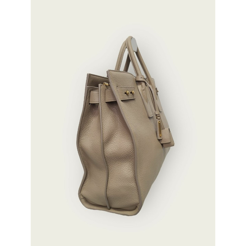 【包稅】SAINT LAURENT 米色 Sac De Jour 超薄托特包 斜背包 大號-2