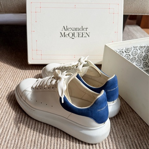 Alexander McQueen 藍尾小白鞋 EU41 休閒鞋 厚底