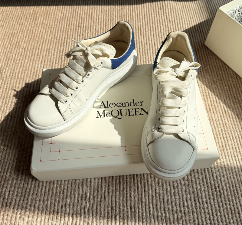 Alexander McQueen 藍尾小白鞋 EU41 休閒鞋 厚底-2