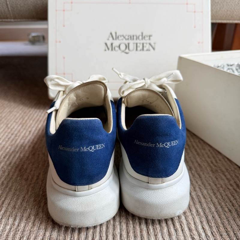 Alexander McQueen 藍尾小白鞋 EU41 休閒鞋 厚底-3