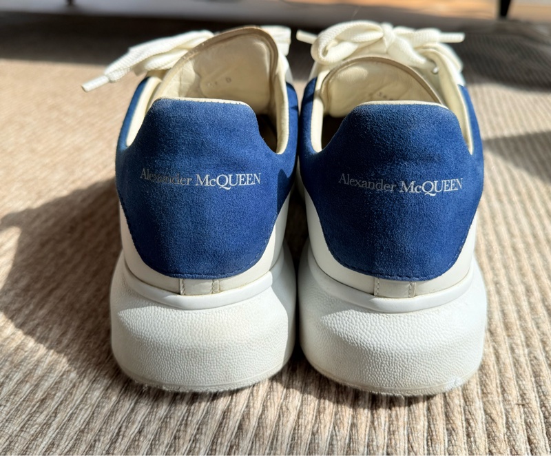 Alexander McQueen 藍尾小白鞋 EU41 休閒鞋 厚底-9