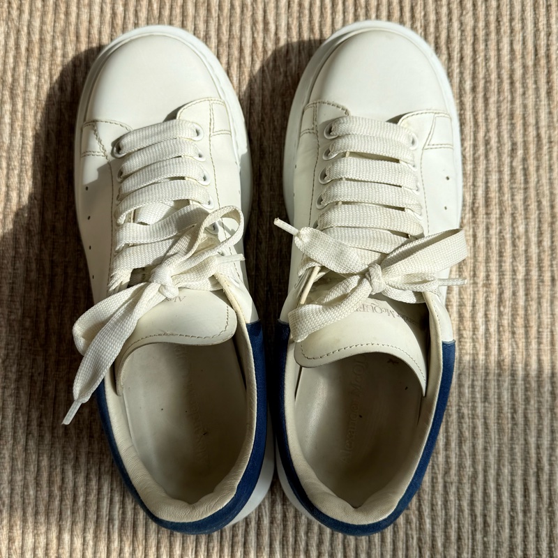 Alexander McQueen 藍尾小白鞋 EU41 休閒鞋 厚底-11