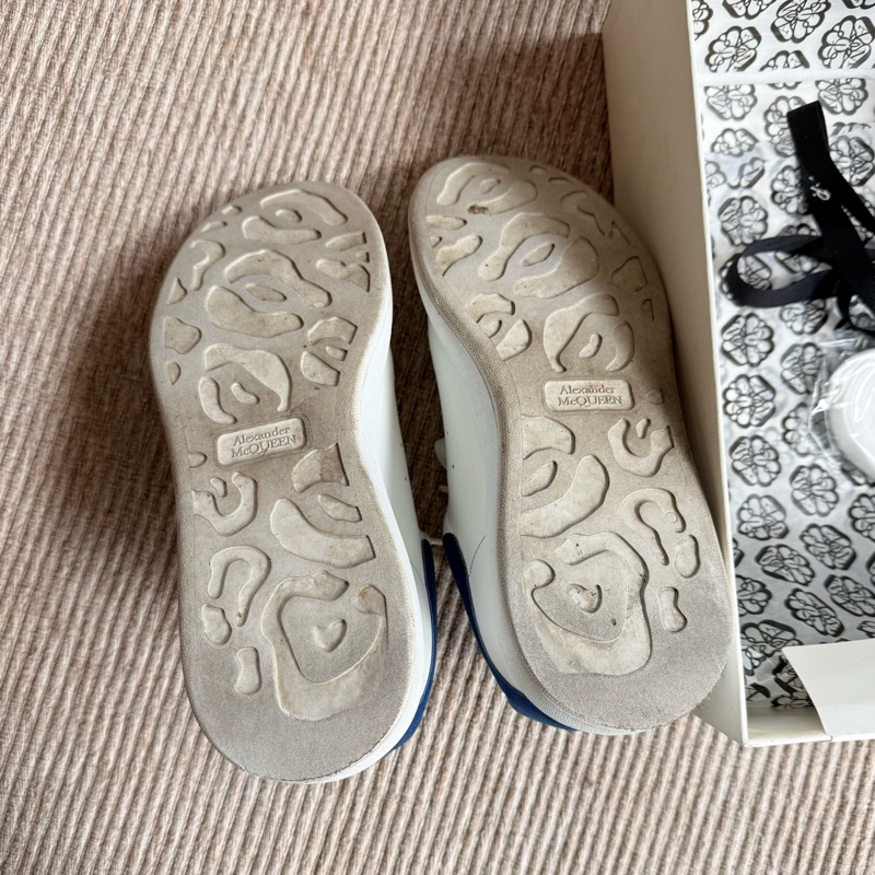 Alexander McQueen 藍尾小白鞋 EU41 休閒鞋 厚底-12