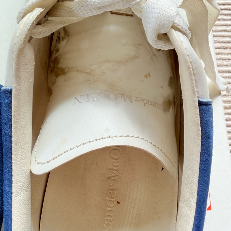 Alexander McQueen 藍尾小白鞋 EU41 休閒鞋 厚底-16