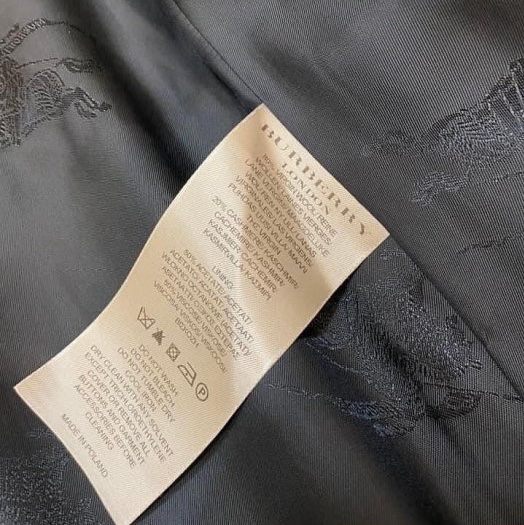 BURBERRY英國黑標灰格紋洋裝大衣UK4-12