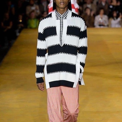 BURBERRY英國黑標男款黑白毛衣S