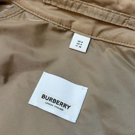 BURBERRY英國蜜色塔夫綢風雪大衣UK6-13