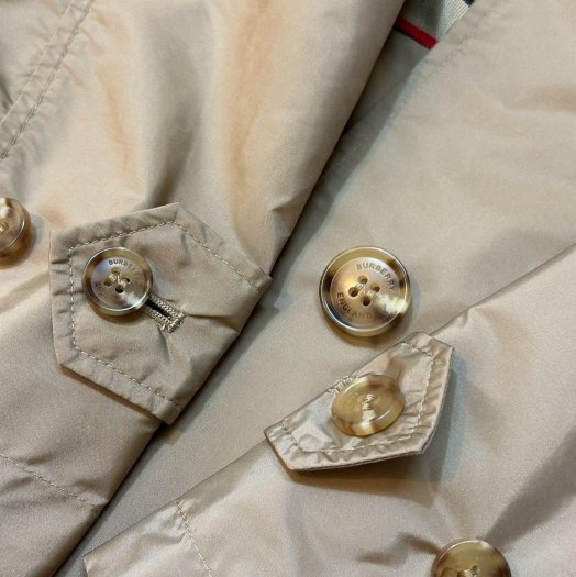 BURBERRY英國蜜色塔夫綢風雪大衣UK6-5