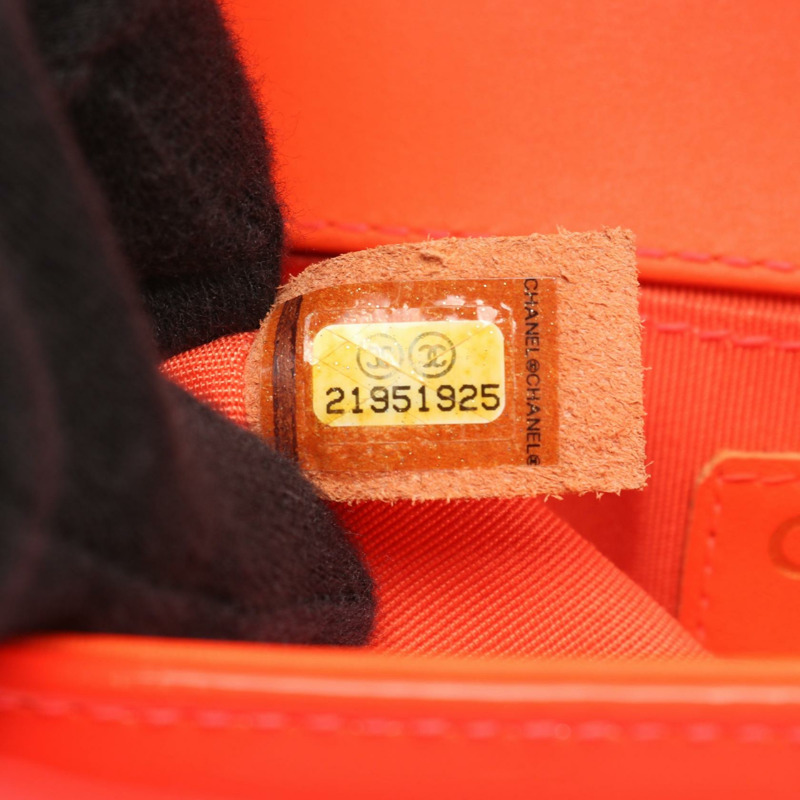 香奈兒 Boy Chanel 小號鏈條單背包 A67085 紅色漆皮二手金色五金 CC-4