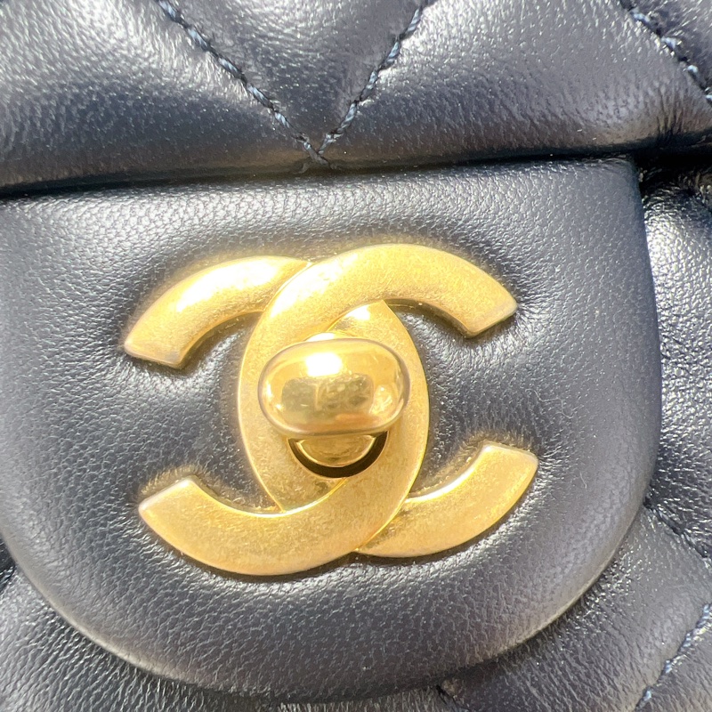 Chanel cf17 深藍色金球方胖子-2