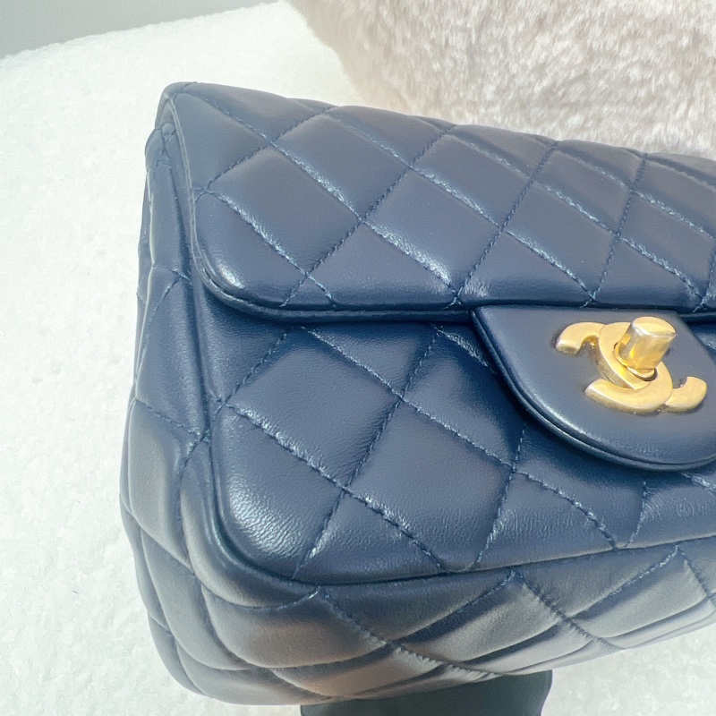 Chanel cf17 深藍色金球方胖子-4