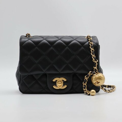 CHANEL 經典口蓋包方胖子 17 - 金球黑金