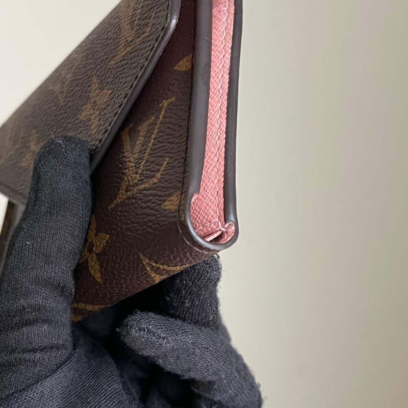 🔸 LV 老花零錢短夾（粉色）-11