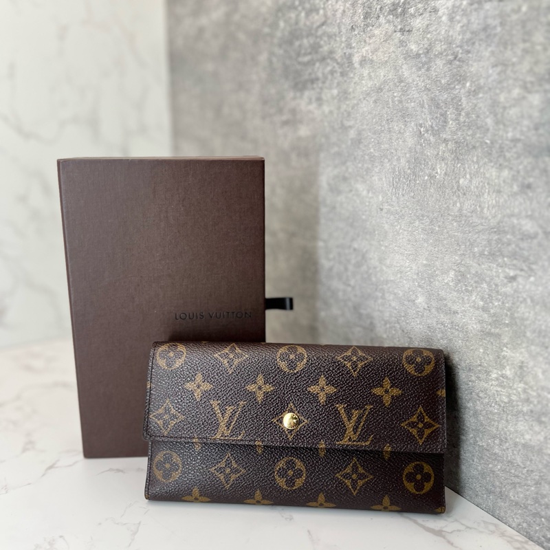 💗香緹國際精品💗 768 LV 對折長夾 #M63006 盒裝完整-0