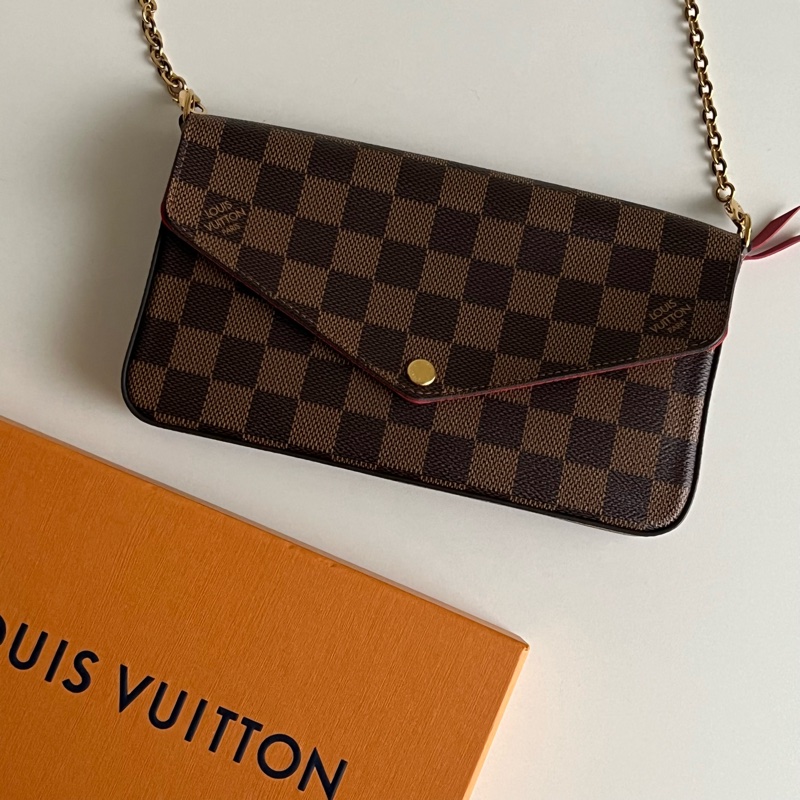 LV 棋盤格三合一woc 鏈條包 N63062-0