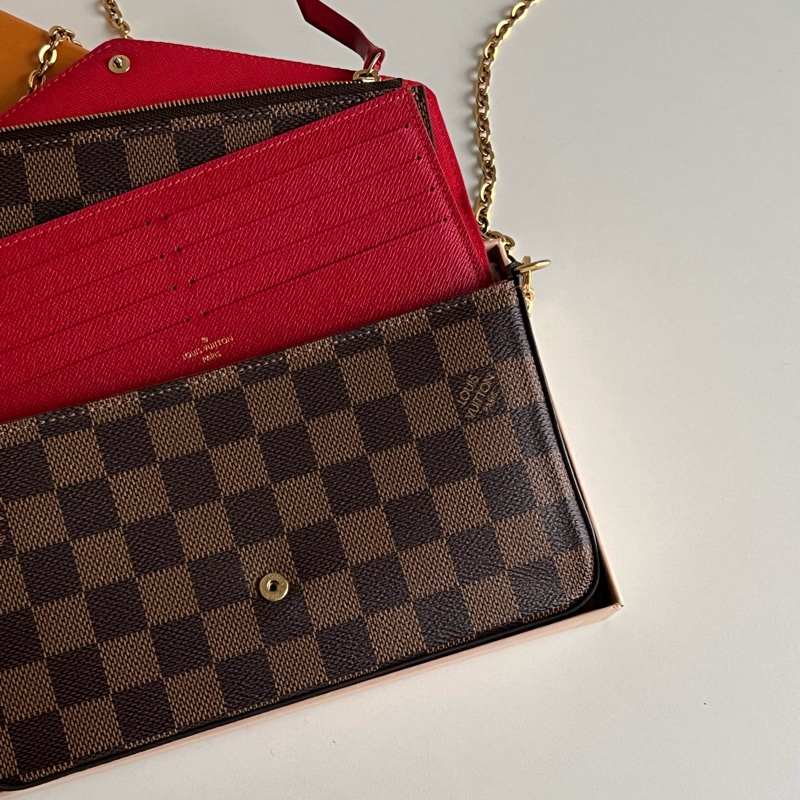 LV 棋盤格三合一woc 鏈條包 N63062-1