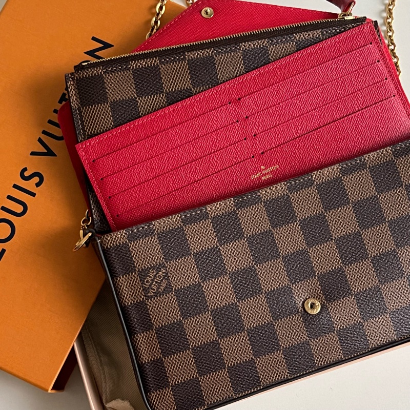 LV 棋盤格三合一woc 鏈條包 N63062-2