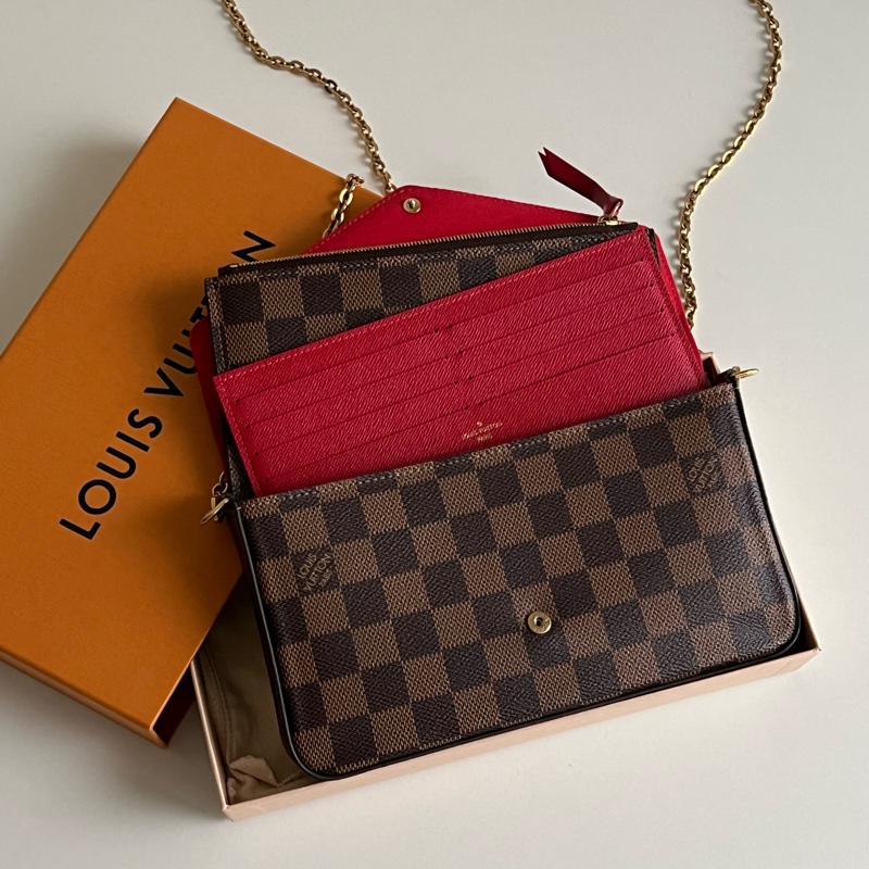LV 棋盤格三合一woc 鏈條包 N63062-3