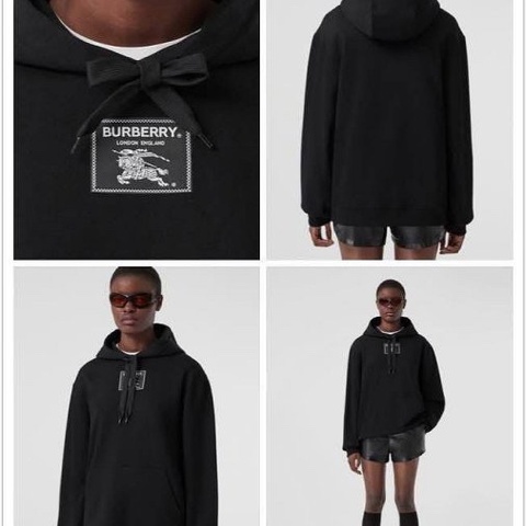 BURBERRY英國黑色連帽衛衣XXS