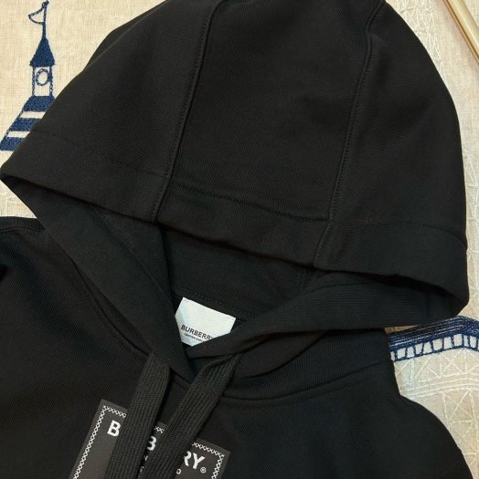 BURBERRY英國黑色連帽衛衣XXS-6